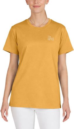 Dalix Be Kind Womens Relaxed Tee in Mustard at Nordstrom, Size Xx-Large