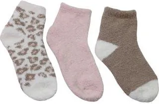 Cuddl Duds 3-Pack Cozy Ankle Socks in Ivory at Nordstrom Rack