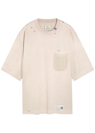 Miharayasuhiro Distressed Cotton T-shirt - Beige - 50 (IT50 / L)