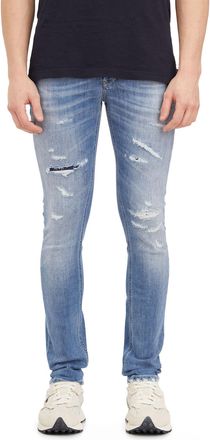 Dondup Mens Jeans In Denim Mod George - Light Blue Cotton - Size 30 (Waist)