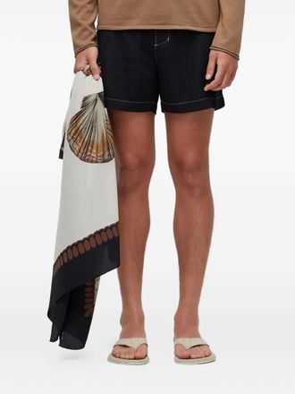 Osklen welt-pocket linen shorts - men - Fabric - 42 - Black