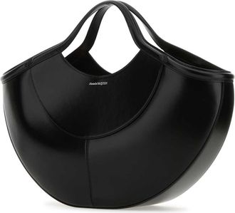 Alexander McQueen Womens The Cove Shoulder Bag Black Leather