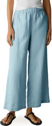 Eileen Fisher Linen Wide Leg Pants in Breeze at Nordstrom, Size Xx-Small