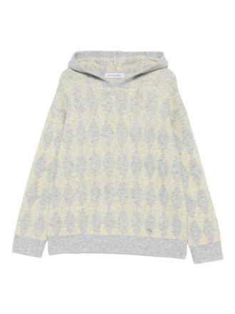 Bluemarble argyle hooded sweater - men - Fabric - S - Grey