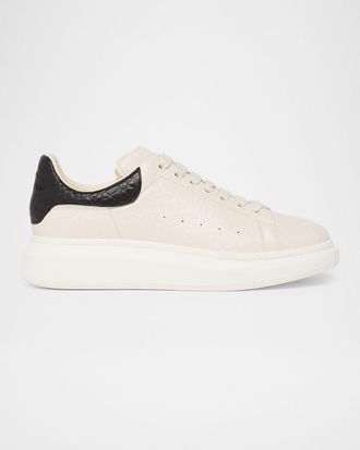 Alexander McQueen Men & apos;s Oversized Grainy Leather Low-Top Sneakers