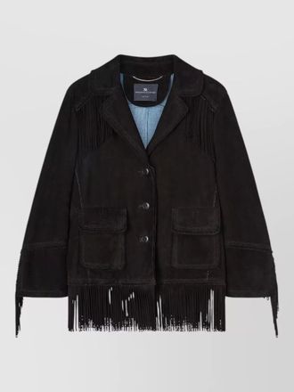 Ermanno Scervino leather single breasted coat