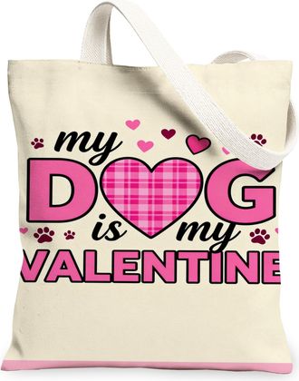 Generic Heart Canvas Tote Bags, Cute Love Design Reusable Grocery Bags, ValentineS Day Lightweight Washable Canvas for Travel Beac, Peach, 13x15 Inch