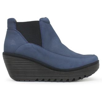 FLY London YOFI507FLY Cupido Leather Womens Ankle Boots - Blue - Size:UK 6