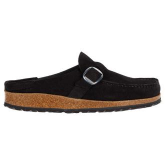 Birkenstock Buckley Suede Leather Unisex Hook and Loop Sandals - Black - Size:UK 4.5