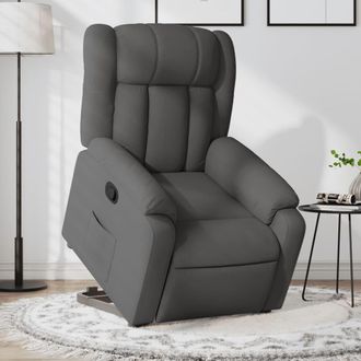 vidaXL Vidaxl - Sill&oacute;n Reclinable Elevable De Tela Gris Oscuro