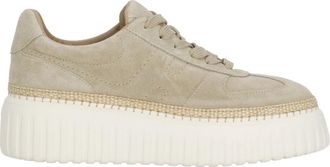 Hogan Beige H-Stripes Tone On Tone Sneakers