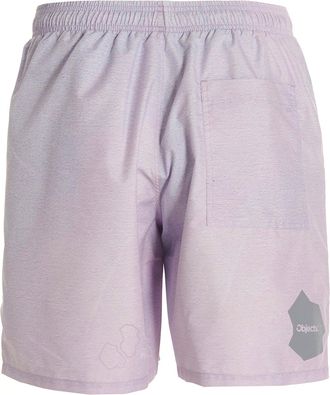 Objects IV Life Printed Tech Fabric Shorts - Lavender