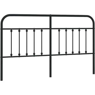 vidaXL Cabecero De Metal Negro 180 Cm Vidaxl