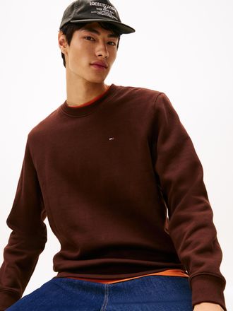 Tommy Jeans TJM REG S FLAG CREW, Mit besticktem Markenlogo auf Brusth&ouml;he