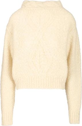 Isabel Marant Romane Jumper - female - Isabel Marant - Round-neck Knitwear - White - S - Knitwear
