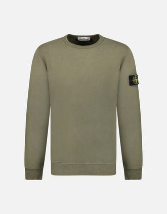 Stone Island Mens Stone Island Brushed Organic Cotton Sweatshirt Walnut Brown - Size: 38