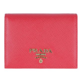 Prada Small Saffiano Leather Wallet - female - Prada - Wallets & Cardholders - Red - ONE SIZE - Accessories
