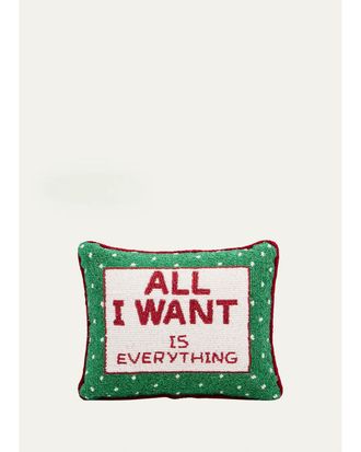 Sudha Pennathur All I Want Is Everything Beaded Pillow