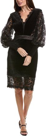 Tadashi Shoji Pleated Velvet Midi Dress