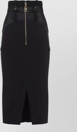 Elisabetta Franchi high waist skirt belt loops gold hardware