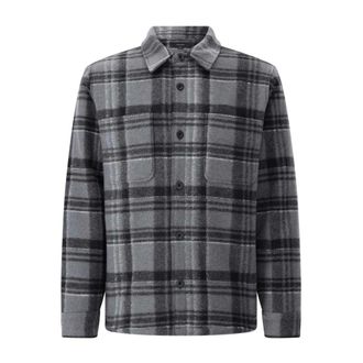 Vince Jassen, Heren, Grijs, S, Geruite jas met zachte voering