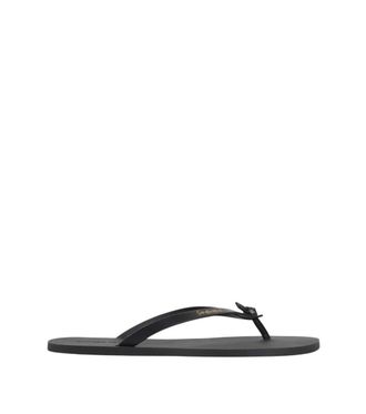 Saint Laurent Black Slip-on Slippers