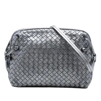 Bottega Veneta Pre-owned Cross Body Bags, female, Gray, Size: ONE SIZE Pre-owned Nodini Crossbody Bag