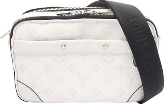 Louis Vuitton Black White Pvc Leather Handbag Shoulder Bag (Pre-Owned)