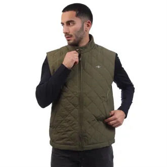 GANT Heren Gewatteerd Gilet (Groen)