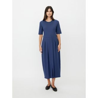 Masai MaNaelisa Pleated Midi Dress in Navy Blazer at Nordstrom, Size Xx-Large