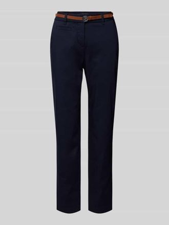 Comma Chino mit G&uuml;rtel in Marine, Gr&ouml;&szlig;e 34