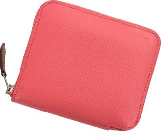 Herm&egrave;s Pink Rose Azalee Epsom Leather Coin Purse/Coin Case (Pre-Owned)