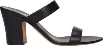 The Row Leren Sandalen met Twee Bandjes en Blokhak