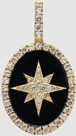Feidt Paris Pendentif Constellation Émail Noir Saphirs Or Jaune