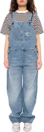 Carhartt Work in Progress Bib Overall Straight - Dames - Jumpsuits - Blauw - XS - Katoen - Jumpsuits & Playsuits
