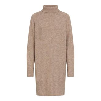Kaffe Kakikki Knit Dress - Dresses - Mujer - Beige - L