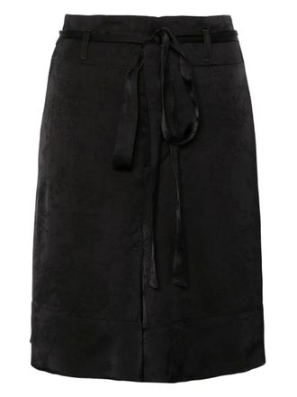 Ann Demeulemeester jacquard shorts - women - Viscose/Silk - S - Black
