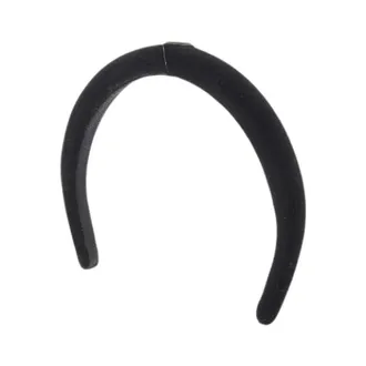 Prada Pre-owned Accessories, female, Black, Size: ONE SIZE Pre-owned Triangle Logo Velour Headband