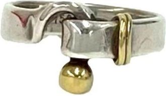 Tiffany & Co. Gold Silver Yellow Gold (18K) Silver 925 Band Ring (Pre-Owned)