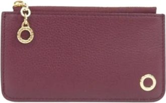 Bulgari Pre-owned Wallets, female, Red, Size: ONE SIZE Pre-owned Leather wallets