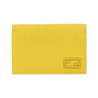 Fendi Pre-owned Wallets, unisex, Yellow, Size: ONE SIZE Pre-owned Card Case