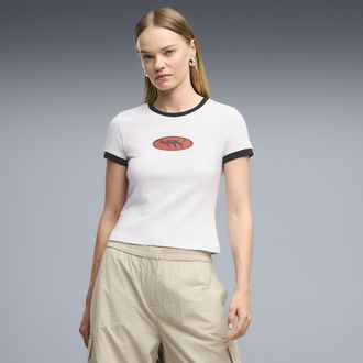 Puma T-shirt con grafica FUTURE.PUMA.ARCHIVE da donna, Abbigliamento, Bianco, XL
