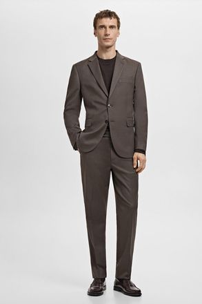 Mango Pantaloni completo Mil&aacute;n slim-fit marrone - Uomo - 44 - MANGO MAN