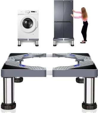OEM Soporte Para Lavadora - Acero Inoxidable - Ajustable 40-60 Cm Ancho - Altura 23-26 Cm - Para Lavadora Refrigerador Secadora - 1 Unidad