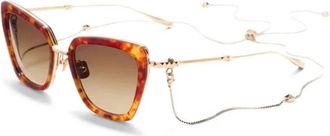 Valentino B Chain Zonnebril - Dames - Zonnebrillen - Bruin - 53 MM - Accessoires