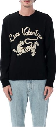 Valentino Garavani Truien & Vesten, Heren, Zwart, L, Wol, Maglia Girocollo