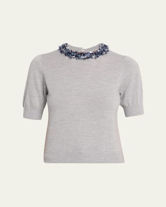 Ulla Johnson Jude Embellished Merino Sweater
