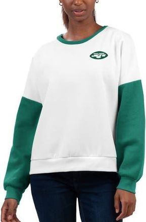 G-III 4Her by Carl Banks Womens G-III 4Her by Carl Banks White New York Jets A-Game Pullover Sweatshirt at Nordstrom, Size Medium