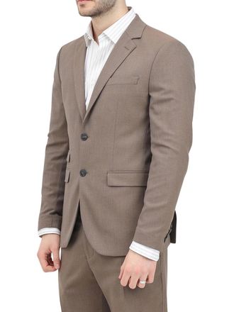 Selected Brown Polyester Wool Viscose Slim Jacket