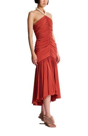 Balmain Crepe shell dress in Red at Nordstrom, Size 40 Eu